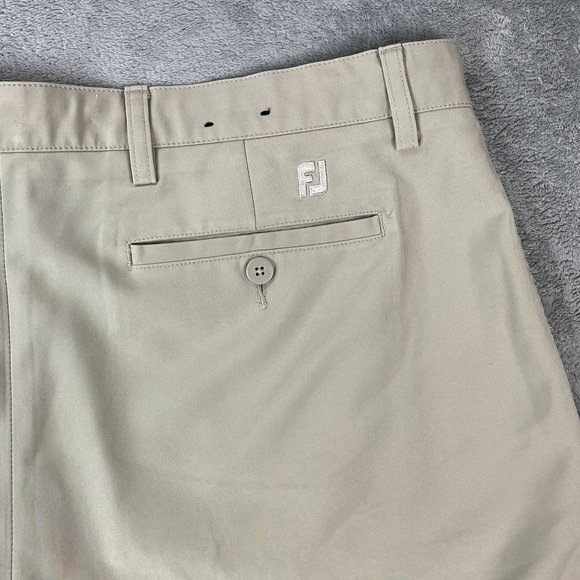 FOOTJOY Golf Performance Stretch Mens Shorts Activewear Lifestyle Tan 10" Inseam - Picture 5 of 8